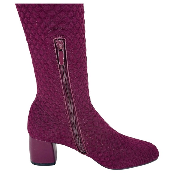 Impo Jenner Burgundy Stretch Knee High Womens Boots Size 7M - Picture 8 of 10